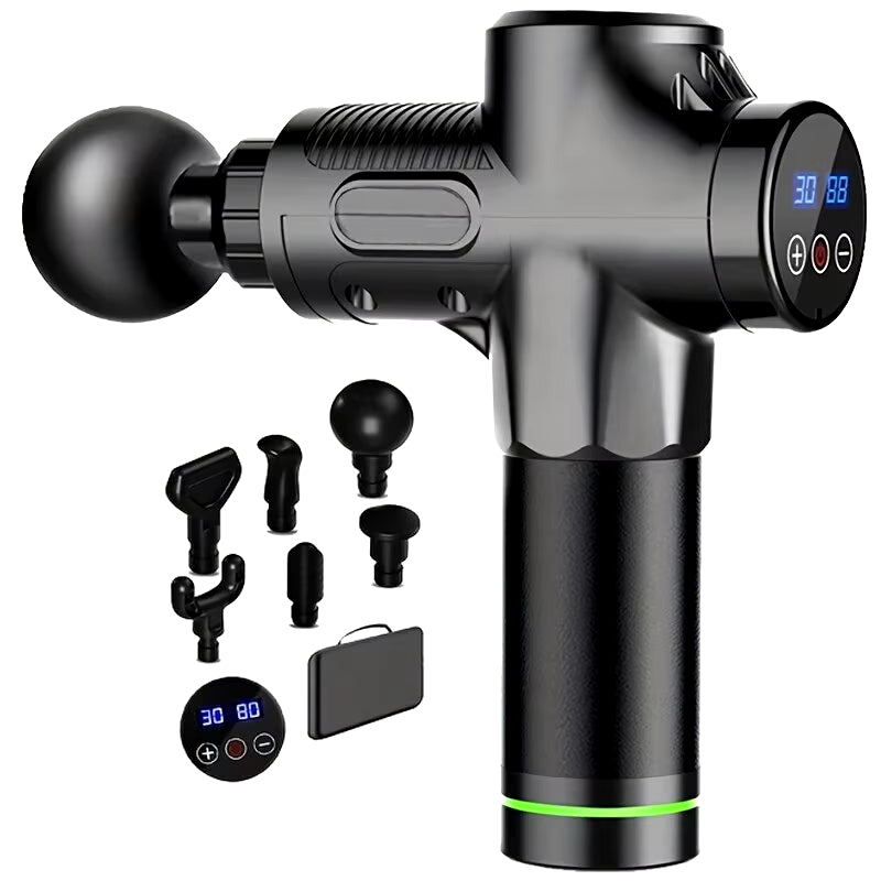 Fascial Massage Gun Electric Percussion Pistol Massager Body Neck Back Deep Tissue Muscle Relaxation Fitness Tool for Shoulder
