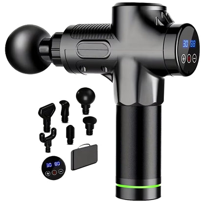 Fascial Massage Gun Electric Percussion Pistol Massager Body Neck Back Deep Tissue Muscle Relaxation Fitness Tool for Shoulder