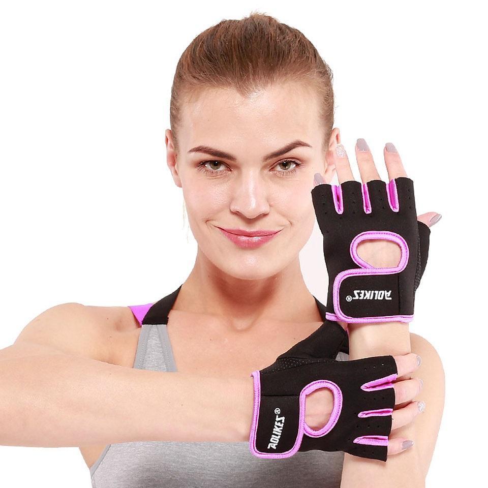 Gants d'haltérophilie antidérapants à demi-doigts