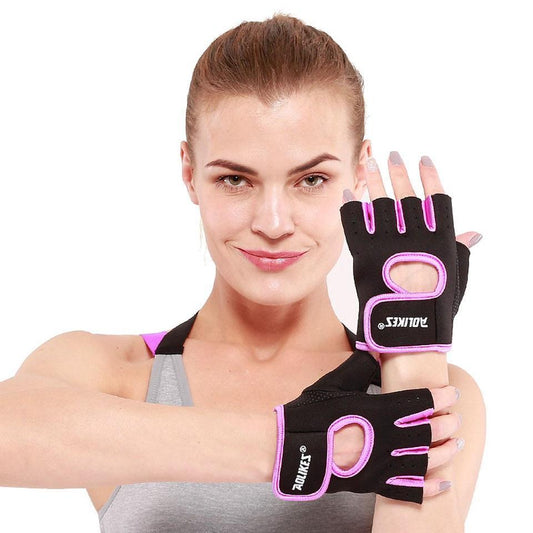 Gants d'haltérophilie antidérapants à demi-doigts