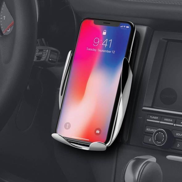 Chargeur de voiture sans fil à serrage automatique