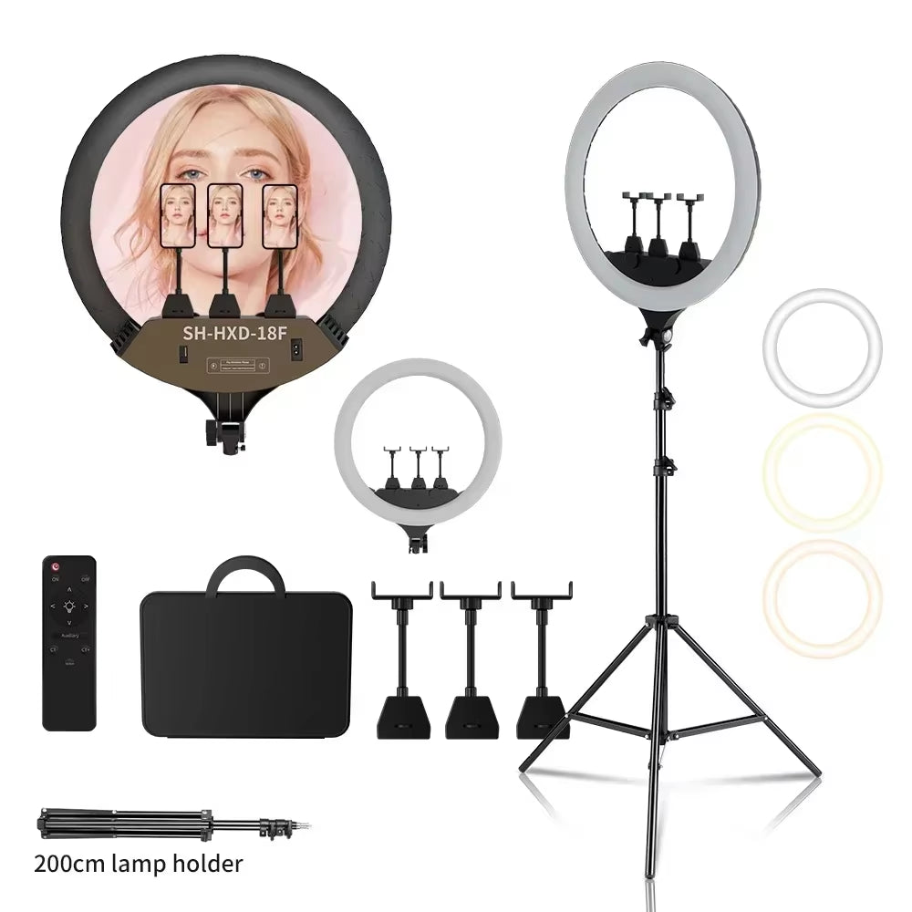 10Inch LED Ring Light Lamp with Phone Clip Tripod Stand Selfie Video for Tik Tok Youtube Phone Live Photo Photography Studio