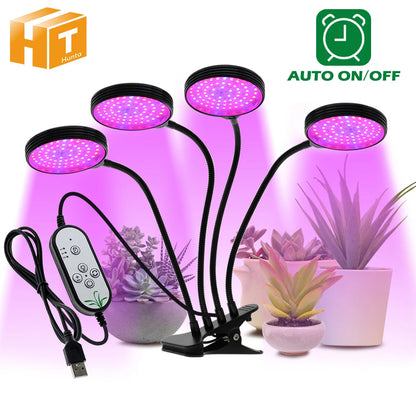 DC5V LED Grow Light Full Spectrum with 360 Degrees Flexible Clip USB Power Supply Desktop LED Plant Growth Light