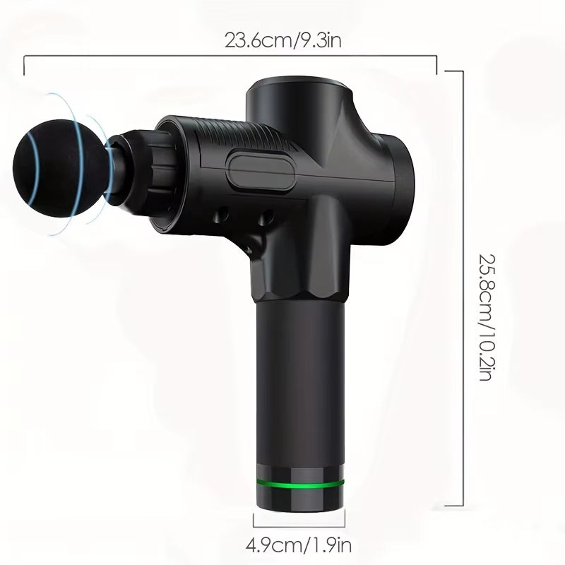 Fascial Massage Gun Electric Percussion Pistol Massager Body Neck Back Deep Tissue Muscle Relaxation Fitness Tool for Shoulder