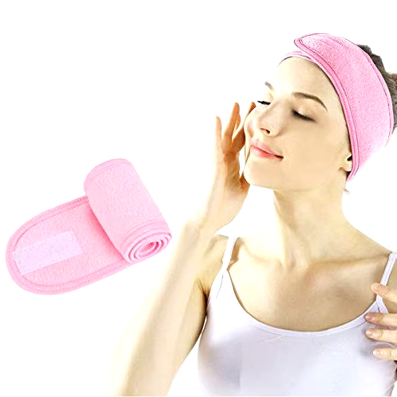 Adjustable Head Band Spa Face Wash Makeup Sweat Head Wrap Non-Slip Stretchable Washable Headband Hair Band for Sports Hairbands