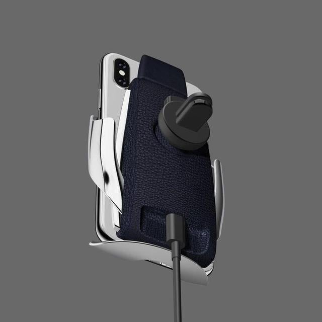 Chargeur de voiture sans fil à serrage automatique