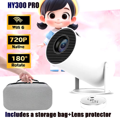 Projector HY300 PRO 4K Android 11 Dual Wifi6 260ANSI Allwinner H713 BT5.0 1080P 1280*720P Home Cinema Outdoor Projetor