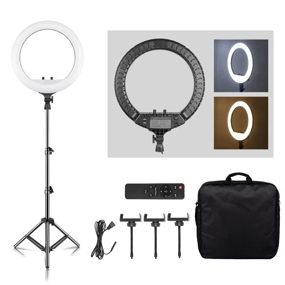 10Inch LED Ring Light Lamp with Phone Clip Tripod Stand Selfie Video for Tik Tok Youtube Phone Live Photo Photography Studio