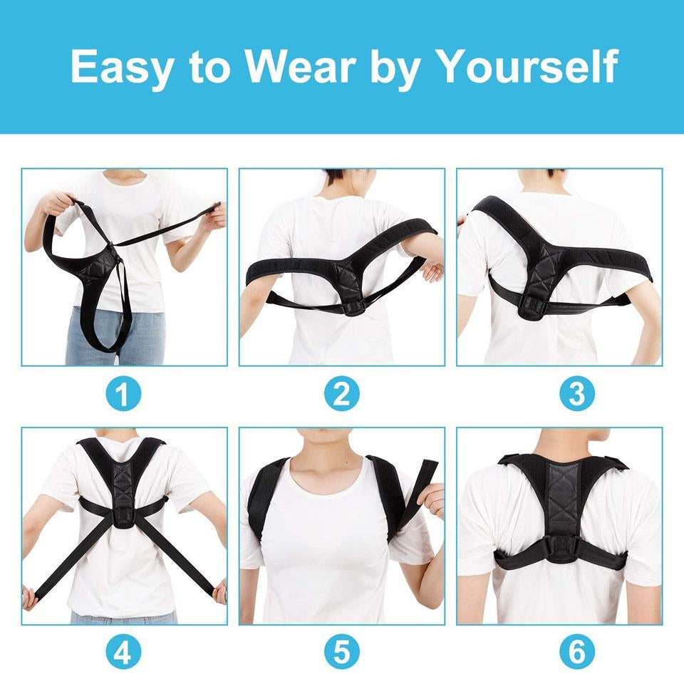 Ceinture correctrice de posture dorsale médicale réglable 