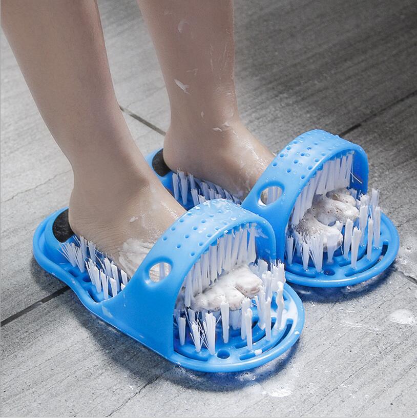 Chaussons de bain massants pour pieds en plastique