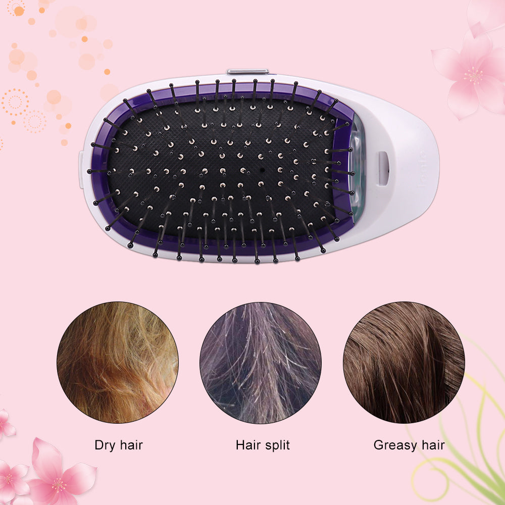 Brosse à cheveux électrique ionique portable