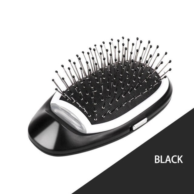 Brosse à cheveux électrique ionique portable