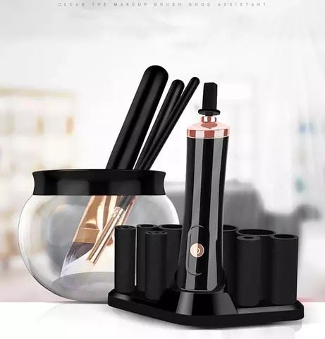 Nettoyeur de pinceaux de maquillage électrique multifonctionnel 
