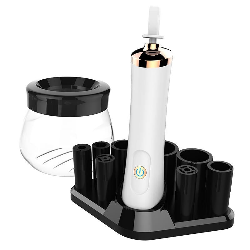 Nettoyeur de pinceaux de maquillage électrique multifonctionnel 