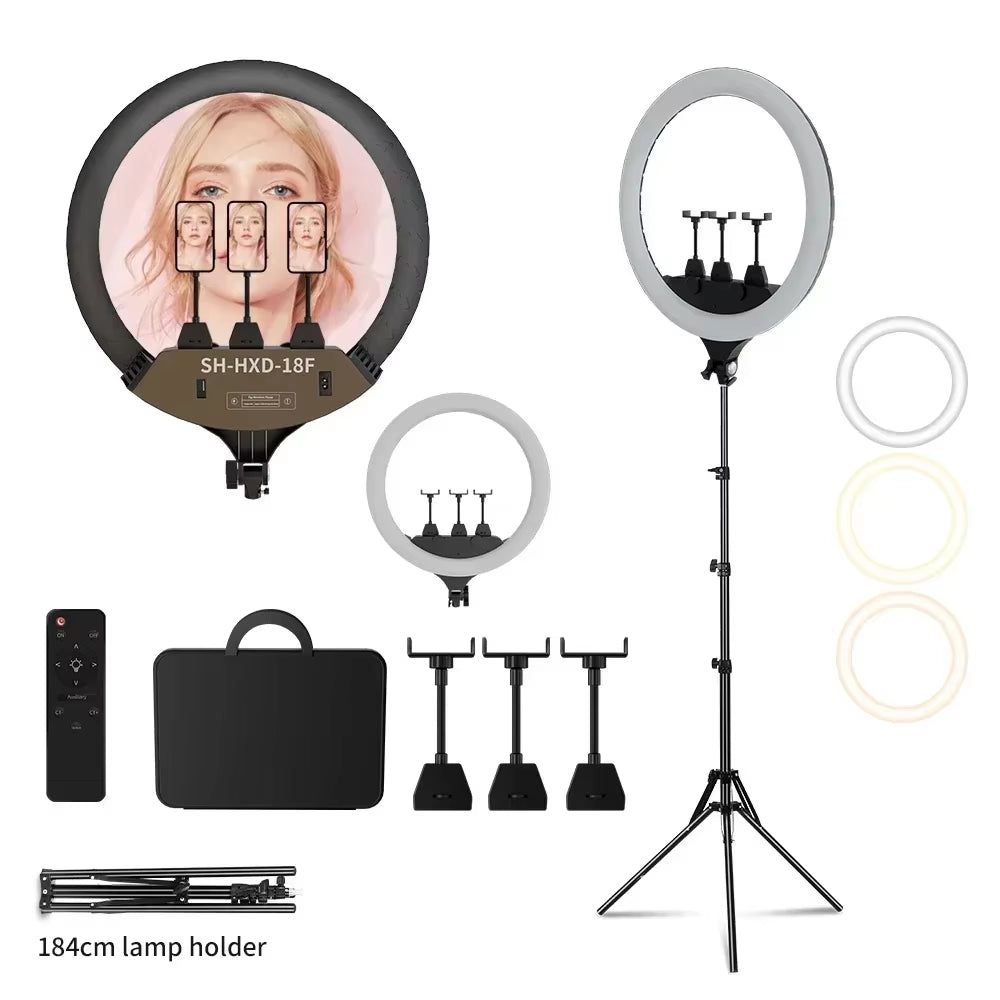 10Inch LED Ring Light Lamp with Phone Clip Tripod Stand Selfie Video for Tik Tok Youtube Phone Live Photo Photography Studio