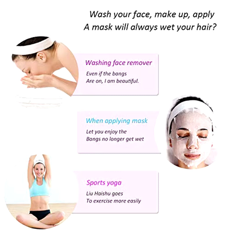 Adjustable Head Band Spa Face Wash Makeup Sweat Head Wrap Non-Slip Stretchable Washable Headband Hair Band for Sports Hairbands