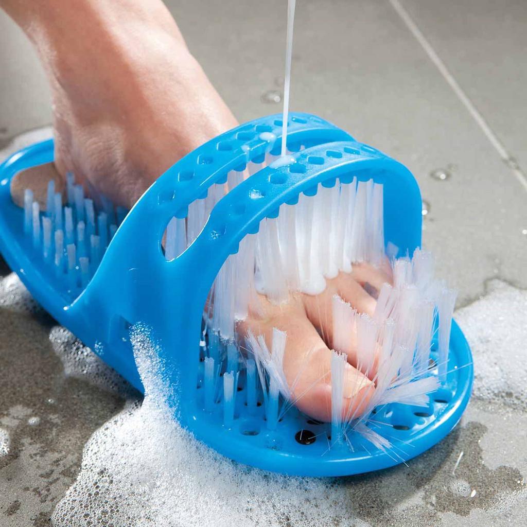 Chaussons de bain massants pour pieds en plastique