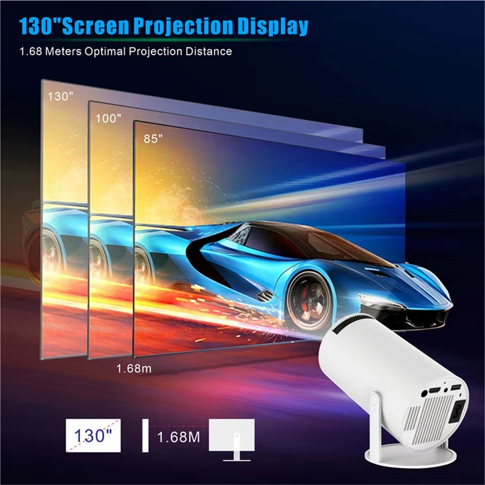 Projector HY300 PRO 4K Android 11 Dual Wifi6 260ANSI Allwinner H713 BT5.0 1080P 1280*720P Home Cinema Outdoor Projetor
