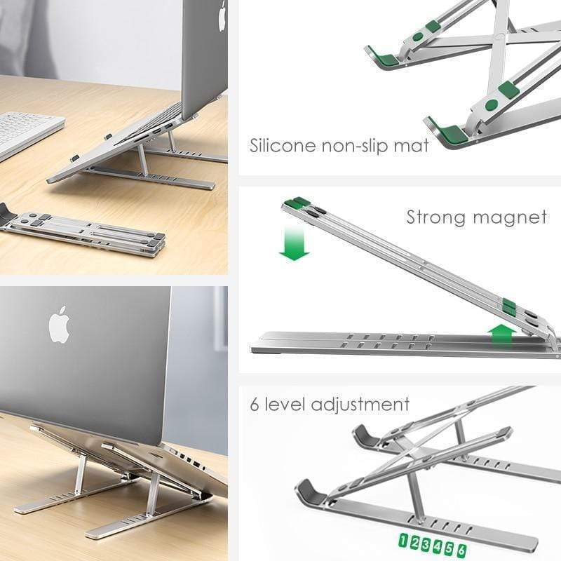 Support réglable en aluminium pour ordinateur portable de style X 
