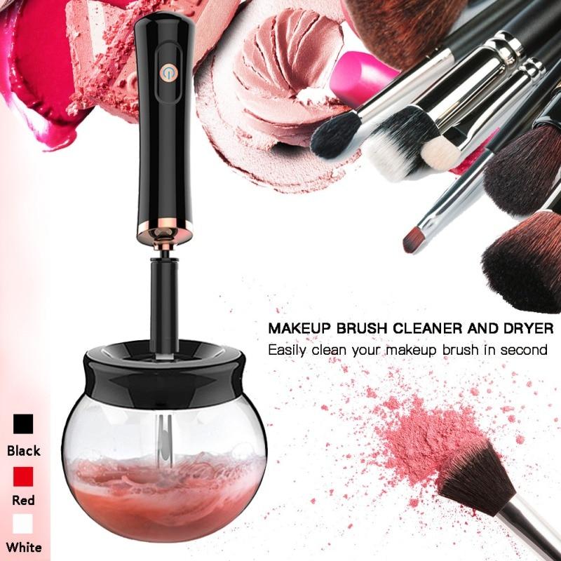 Nettoyeur de pinceaux de maquillage électrique multifonctionnel 