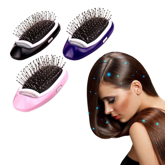 Brosse à cheveux électrique ionique portable