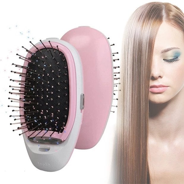 Brosse à cheveux électrique ionique portable